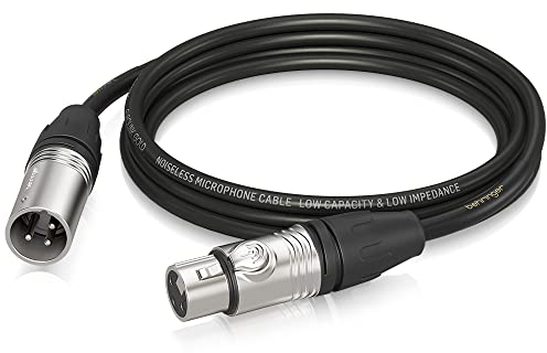 Behringer Microphone Cable - XLR Male to XLR Female - 3 m / 10 ft - Gold Performance - GMC-300