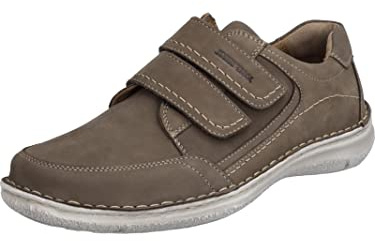 Josef Seibel Homme Chaussures Basses avec Velcro Anvers 90, Monsieur Chaussures Basses,Largeur K (Extra-Large),Gris (Grau),43 EU / 9 UK