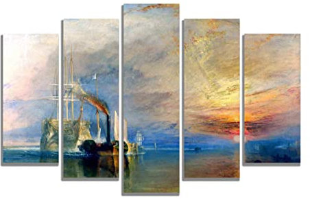 The Fighting Temeraire by William Turner Canvas Prints Modern Wall Art For Livingroom Hanging Pictures Office 214cm x 101cm (84x40)