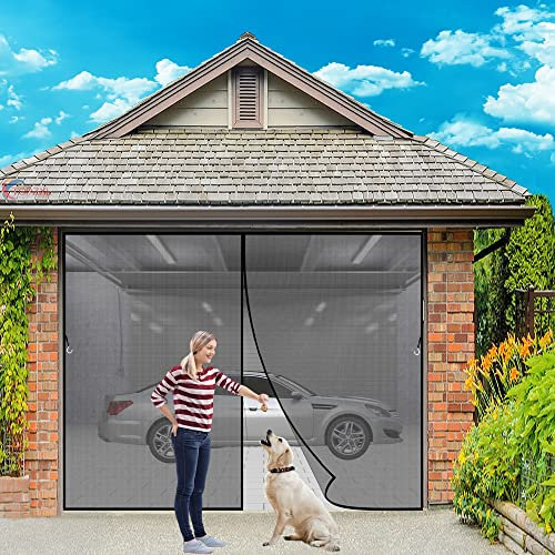 Fly Screen Door Windows to Open & Close, 100x205cm Self Adhesive Insect Screen Roller Blind Keep Fly Bug Out - Black Z