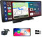 AneQu Portable 9,3 Wireless Car Play/Androidauto, carplay Display, 2,5K Dash Cam, alle verschiedenen 12V-24V Auto-Lade-Typ, Auto-Stereo-Empfänger mit Bluetooth 1080P Backup-Kamera TF-Karte 128G