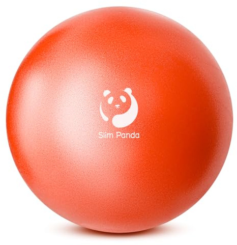 Slim Panda Gymnastikboll Liten, 23 cm Pilatesboll med uppblåsbart sugrör, mjuk yogaboll Uppblåsbar träningsboll för seniorterapi, hem, fitness, balansträning