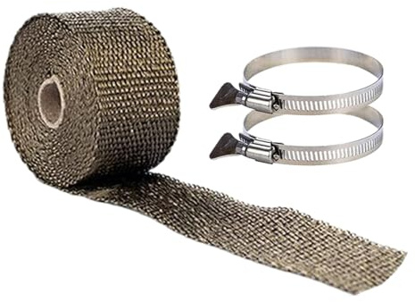 Brandsäker rörförpackning – värmebeständigt isoleringsband | avtagbart skyddskåpa för avgasrör, eltråd, öppen spis, uppvärmning, motor, ugn, kabelhantering, värmeskyltwick