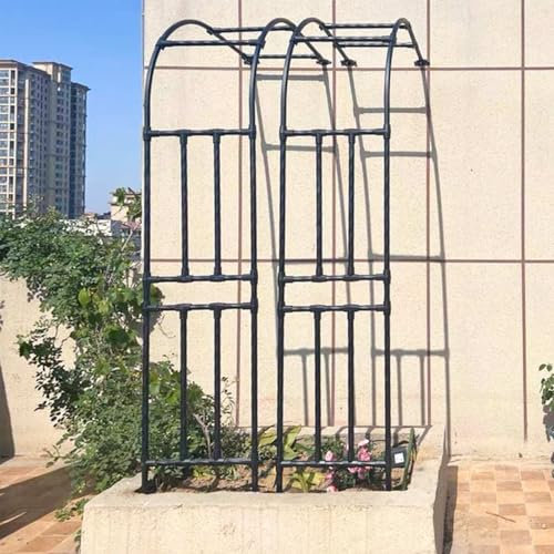 Arco da giardino 150 x 240 cm, pergolato a mezzo arco, supporto per piante rampicanti, traliccio decorativo per interni ed esterni, resistente, decorazione per traliccio da giardino