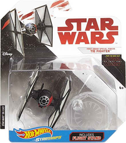 Star Wars Hot Wheels Caza TIE de Fuerzas Especiales del Primer Orden, Nave Espacial, Vehículo de Juguete, Colección, Jóvenes Adultos, Unisex
