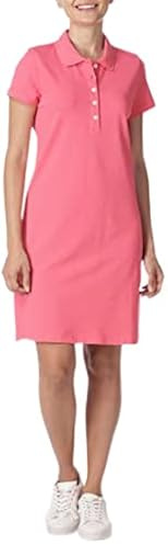 Nautica - Robe Polo Classique à Manches Courtes en Coton Extensible pour Femme, Taille XL