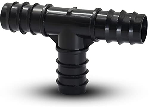 Casoter per tubo da 25 mm a forma di T PE tubo di plastica raccordo per irrigazione a goccia, connettore per tubi spinato micro accessori per irrigazione confezione da 1