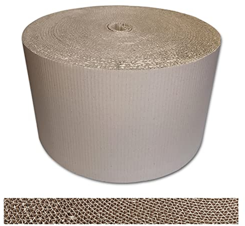 verpacking Rollenwellpappe 30 cm x 70 m, Füllmaterial Wellpappe auf Rolle C-Welle Verpackungsmaterial Wellpappenrolle Polstermaterial