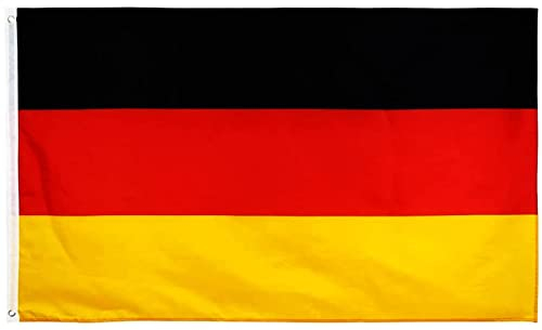 Drapeau Allemand 150x90 cm Premium Matériel de haute qualité avec 2 Oeillets Métalliques Haute Qualité Drapeau Allemagne Grand 90x150 pour Exterieur Hampe et Supporters