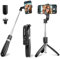 CELLONIC 2-in-1 Selfie-Stick und Stativ–1m Langer ausziehbarer Selfie Stick & klappbares Dreibeinstativ mit Bluetooth Fernbedienung für Handy und Kamera kompatibel mit iPhone,GoPro,Android & weiteren