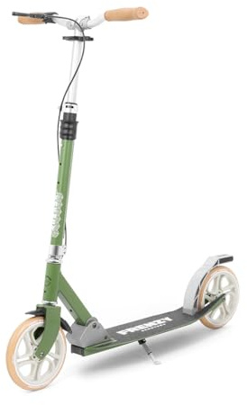 Frenzy 205mm Dual Brake V4 Adult's Kick/Push City Commuter Scooter with 205mm Big Wheels, ABEC-7 Smooth Rolling Bearings, Height Adjustable Handlebar, Easily Foldable, Kick Stand, Hand and Foot Brake