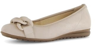 Gabor Damen Klassische Ballerinas, Frauen Flats,Moderate Mehrweite (G),flach,Ausgehschuhe,Abendschuhe,Slip-ons,Pumps,Oak (Uni),40.5 EU / 7 UK