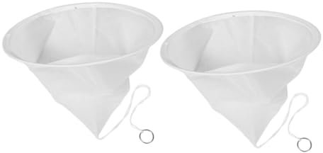 SHINEOFI 2pièces Filtres à Miel Coniques Maille Fine Lot De Réutilisables Avec Cordon De Serrage Pour Extraction Abeilles Et Apiculture