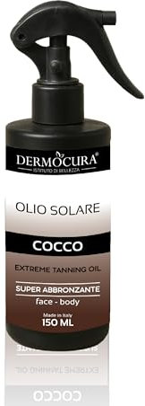 Dermocura Olio Super Abbronzante Corpo Estremo al Cocco, Spray Idroante per Abbronzatura Intensa e Lunga Durata - 150 ml