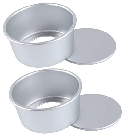 GRIRIW 2 Piezas Molde Para Pastel De Aleación De Aluminio Molde Redondo Para Tartas Bandeja Extraíble Para Hornear Tartas Para Hornear Mini Pasteles Pasteles Ánodo Uso Hornos y Cocinas