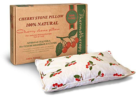 Organic Cherry Stone Neck Pillow - Hot or Cold Therapy for Soothing Pain and Relaxation