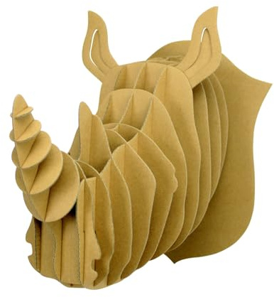 Maquette en Carton Trophée Rhinocéros 25 x 20 x 27