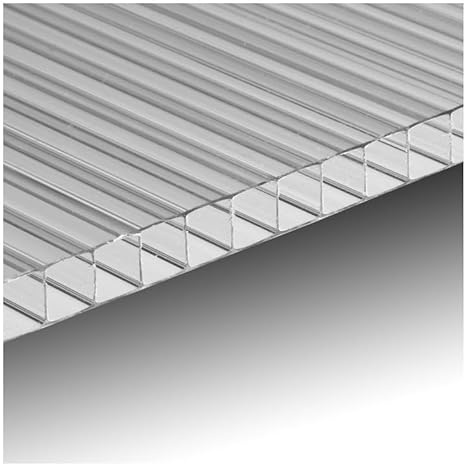 INNOLUX - Placa de policarbonato alveolar (10 mm, 100 x 100 cm), transparente