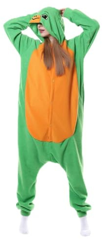 Desshok Combinaison Pyjama Tortue de Mer pour Femme Homme Hiver Vêtements de Nuit en Polaire Pyjama Onesie Déguisement Cosplay Animal Adulte