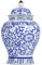 Chinesisches Ingwerglas mit Deckel, Chinoiserie, antiker Stil, Heimdekoration, Retro, blaue und weiße Porzellan-Blumen, Keramik-Vase, traditioneller chinesischer Ming- und Qing-Stil (Zweige Glas)