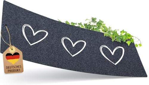 ElbFuchs® Zerbino 75 x 30 cm con cuori [extra antiscivolo e adatto per lavatrici] Zerbino per esterni e interni, zerbino | Zerbino | Parcheggio scarpe