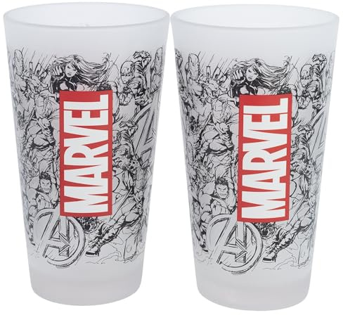 Stor Marvel-Wassergläser, 490 ml, 2 Stück