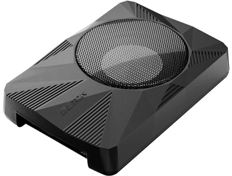 ETON USB 8 AR – sehr kompakter 20 cm / 8 Zoll Untersitz Aktiv Subwoofer für PKWs und Wohnmobile, leistungsstarker aktiver Unterseat Bass mit Verstärker, Langhub-Woofer, 160 Watt