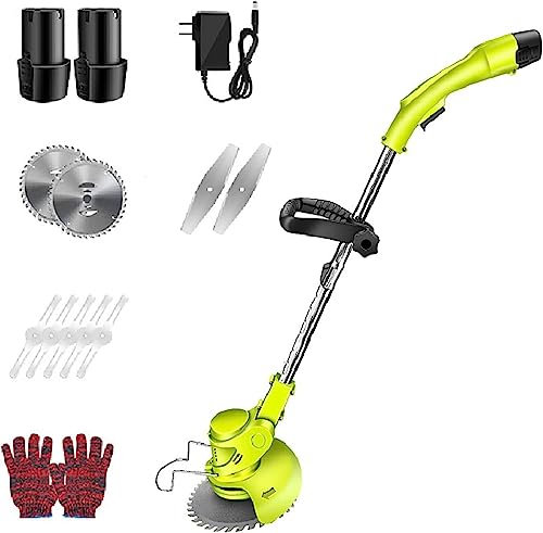 Cortacésped inalámbrico Cortacésped inalámbrico, deshierbador eléctrico de 24 V con 3 capacidades de Corte Recortadora Longitud Ajustable Cabezal de máquina rotativa Cortacésped al Aire Libre