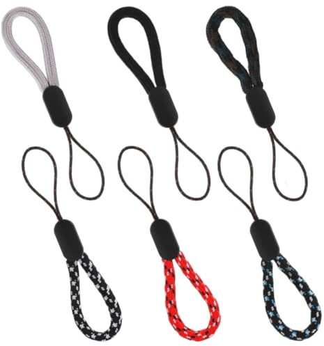 FuzlPnag 6 Stück Finger Schlüsselband Kurz Nylon Handschlaufe,Tragbare Finger Lanyard,für Handy, Kamera, Schlüssel Tragbare Finger Handgelenk Nackenschlaufe.