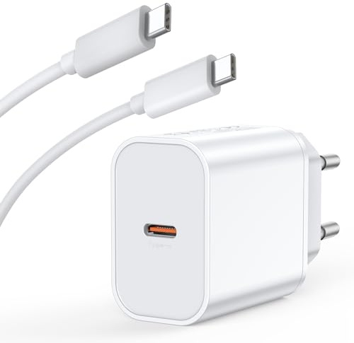 45W Chargeur USB C Rapide for iPhone 17 16 15/17 16 15 Pro/17 16 15 Pro Max/17 Air/16 15 Plus/iPad Pro/iPad Air, Samsung S25 S24 S23, Prise Adaptateur et Type C 2M Cable Secteur Fast Charger