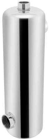 WOLEGM Intercambiador de calor para piscina, 60 kW, 145 psi, acero inoxidable, calentamiento rápido, 250 l/min, flujo de agua de piscina para piscinas, calentadores de bañera