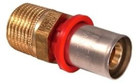 RACCORDO DIRITTO MASCHIO A PRESSARE PER MULTISTRATO 1/2 x 20 