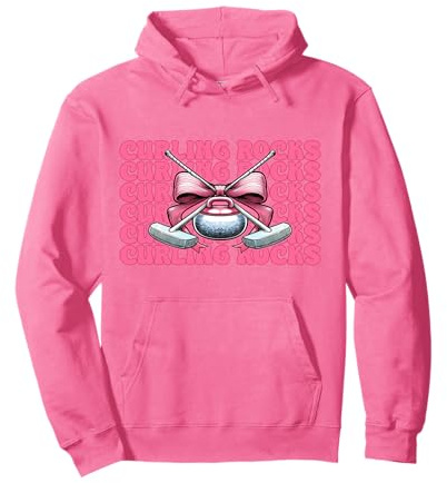 Curling Rocks Piedra Jugador Chica Mamá Coqueta Arco Sudadera con Capucha