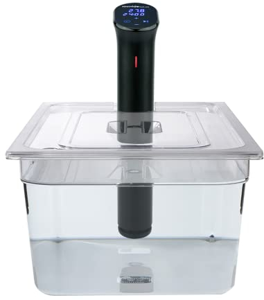 SousVideTools SVT-PS20GN-IVIDE Récipient Transparent en Polycarbonate avec Couvercle Découpé sur Mesure pour Cuiseur sous Vide Ivide sans Bpa, Antiadhésif, Passe au Lave-Vaisselle 20 l