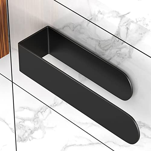 HUFEEOH Hand Towel Holder, Black Hand Towel Bar, Stainless Steel Self Adhesive Bathroom Towel Bar Stick on Wall