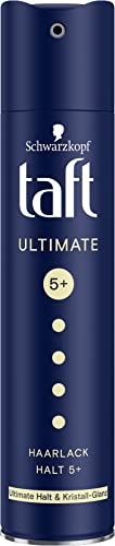 Taft Laque pour cheveux Ultimate Tenue & brillance cristalline, tenue 5+ (250 ml), le spray coiffant offre une tenue ultime et une brillance cristalline éclatante jusqu'à 72 h, sans résidus