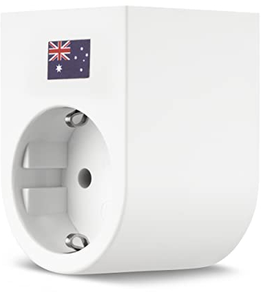 REV Traveler Reiseadapter, Reisestecker für die Verwendung von Deutschen Steckern in Australien und China, Weiss