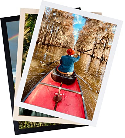 Homewit Bilderrahmen Mehrere Größen, MDF Fotorahmen Schwarz, mit Acrylglasfront und Haken, Rahmen Portraitrahmen Posterrahmen Wechselrahmen für Foto oder Bilder, 50x75 cm