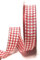 s.dekoda Schleifenband 20m x 25mm Rot - Weiß Karoband kariert Vichykaro Dekoband mit Draht [3850]