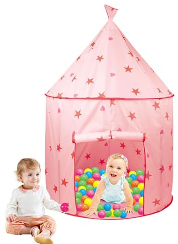 Tienda de campaña sensorial para niños, tienda sensorial para jugar, tienda sensorial con 25 bolas, colores ricos con patrón de estrellas, tienda sensorial para niños de interior para dormir