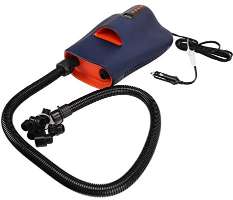 Elektrische Luftpumpe, Inflator-Luftkompressor, Hochdruck-Luftmatratzenpumpe, 22 PSI maximal 12 V, aufblasbare Auto-Luftpumpe für Outdoor-Paddle-Board-Kajak-Boot