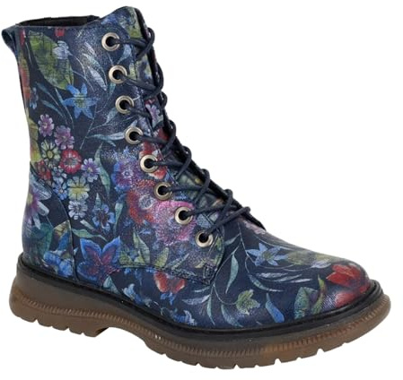 Cipriata Womens/Ladies Annetta Combat Boots (6 UK) (Black/Blue)