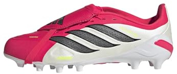 adidas Unisex - Bambini e Ragazzi Predator League Fold-Over Tongue Artificial Ground Football Boots Kids, Lucid Red/Core Black/Ftwr White, 35 EU