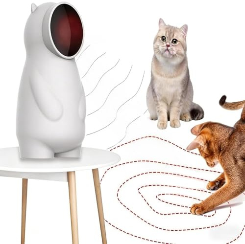 YOUKK Giochi per gatti,Giocattolo LED Automatico per Gatti Attivato dal Movimento, Ricaricabile, Giocattolo Interattivo per Gatti Indoor/Gattini/Cani,USB Ricaricabile Funzione