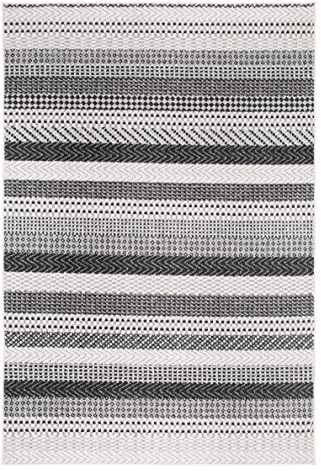 andiamo Webteppich Bolonia Muster modern Öko-Tex 100 Teppich, Polypropylen, Streifen hellgrau, 120x170 cm