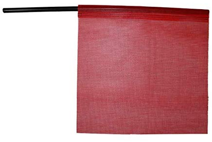 Red Mesh Flags with Plastic Staff - 16x16 Mesh Flag