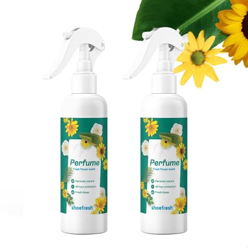 Shoefresh Perfume Shoe Deodorant Spray | Antibacterial Shoe Deodorant with Fresh Bamboo Scent | Shoe Odor Eliminator | For All Types of Shoes and Boxing Gloves | 2 Days