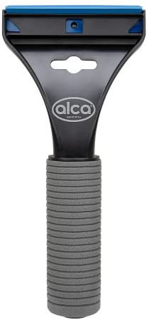 alca® Auto Eiskratzer Eisschaber Scheibenkratzer mit weichem Griff, Gummilippe und Wechselklinge