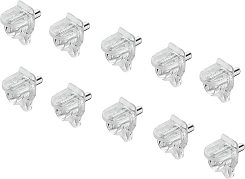 Gedotec Glas-Bodenträger Kunststoff | H10347 | 20 Stk. Fachbodenträger zum Einstecken ins Holz | Bodenhalter Breite: 10,5 mm | Fachträger - Glasplattenhalterung - Halterung Tisch