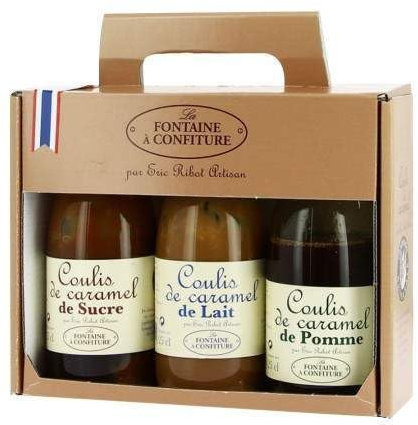 Coffret de coulis de caramel de la Fontaine à confiture - 3 bouteille de 250ml - Produits-Normandie